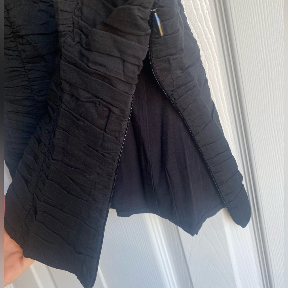 Reformation Black Ruched Button-Front Tank - Picture 7 of 13